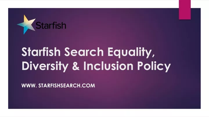 starfish search equality diversity inclusion policy