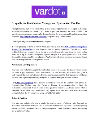 drupal is the best content management system
