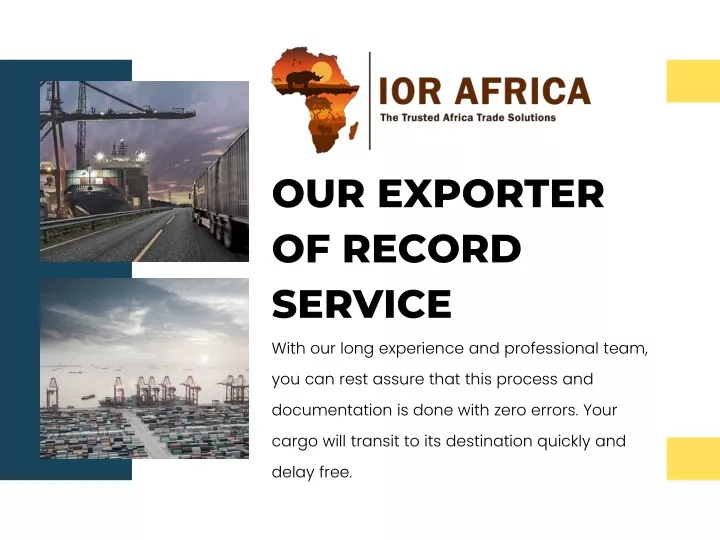 our exporter of record service