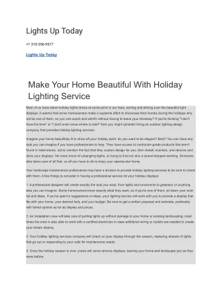 lights up today