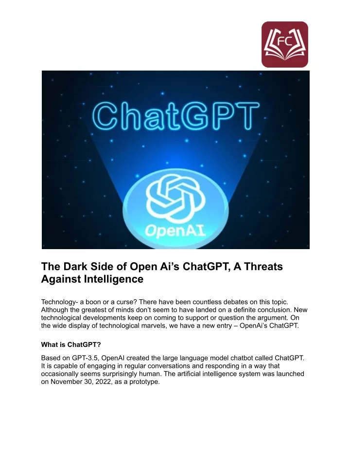 the dark side of open ai s chatgpt a threats