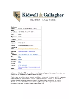 Kidwell & Gallagher Injury Lawyers
