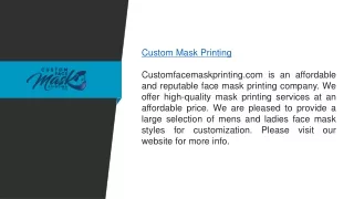 custom mask printing customfacemaskprinting