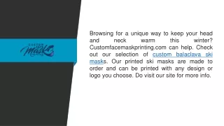 Seeking The Best Custom Balaclava Ski Mask