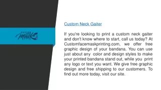 Seeking The Best Custom Neck Gaiter