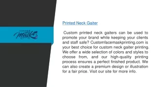 Want To Buy A Printed Neck Gaiter