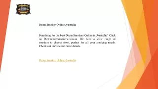 Drum Smoker Online Australia   Downundersmokers.com.au