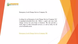 Emergency Lock Change Service Company Uk   Longridgelocksmiths-ltd.co.uk
