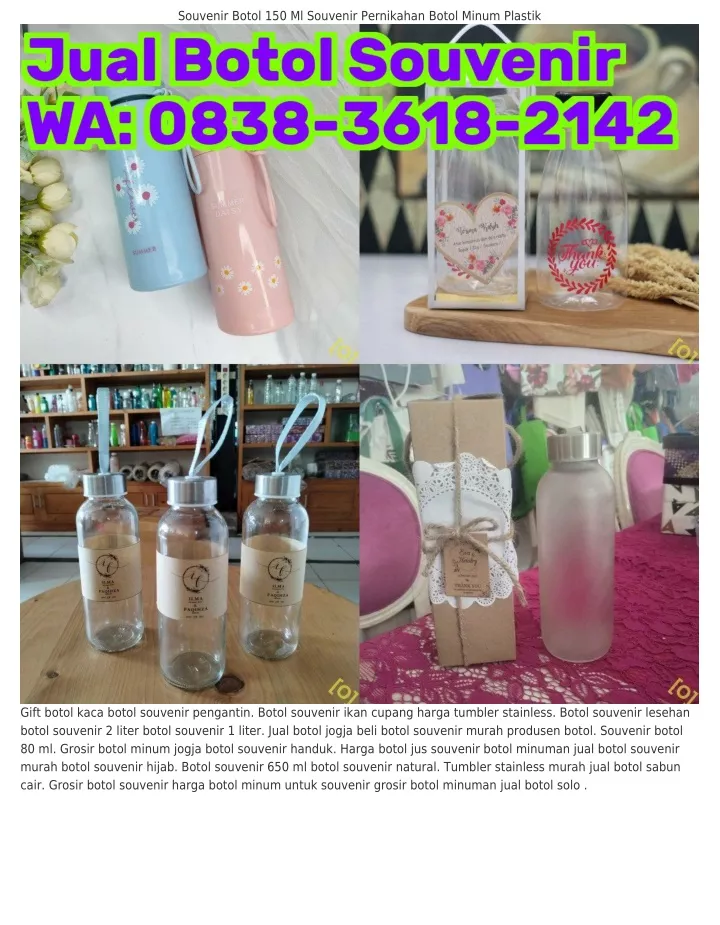 Ppt Ö838•36i8•ᒿiᏎᒿ Wa Botol Minuman Kaca Botol Souvenir Pernikahan Powerpoint Presentation 8035