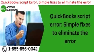 quickbooks script error simple fixes to eliminate the error