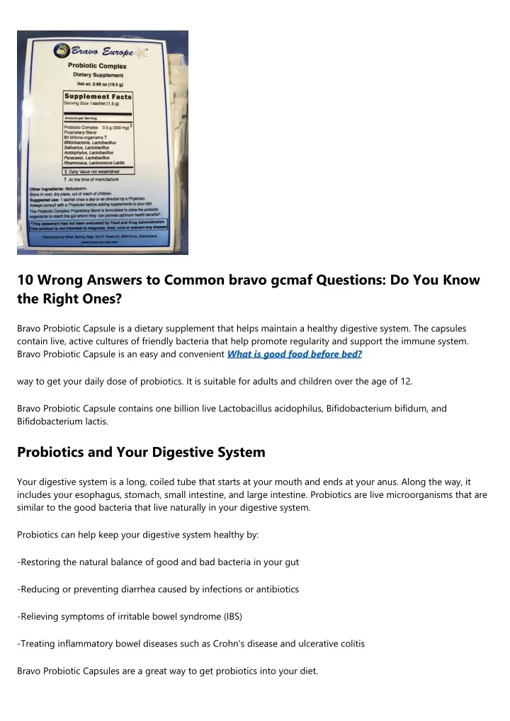 10 wrong answers to common bravo gcmaf questions