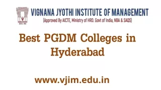 Best PGDM Colleges in Hyderabad - Vjim.edu.in