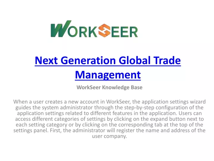 next generation global trade management