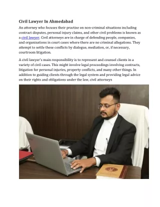 Civil Lawyer in Ahmedabad  – Advocate Parth Raval