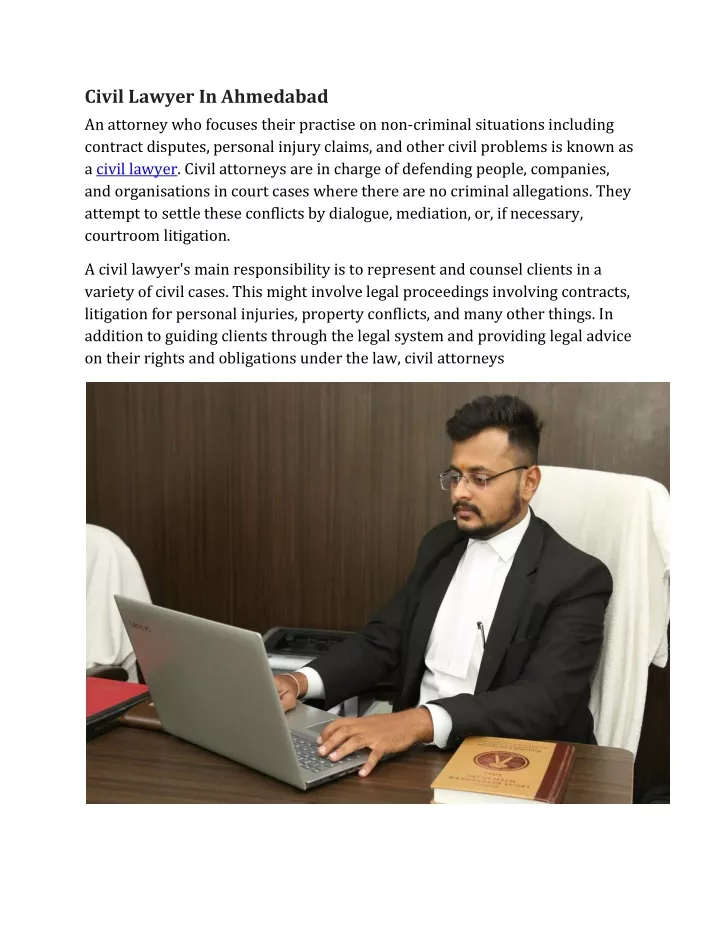 civil lawyer in ahmedabad an attorney who focuses