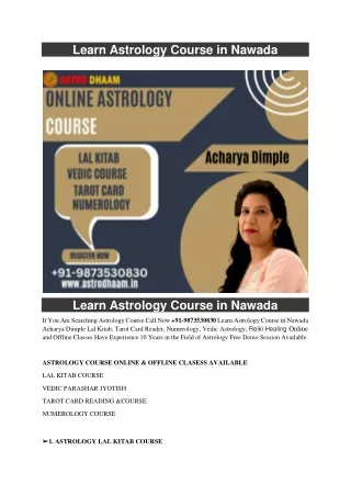 learn astrology course in nawada