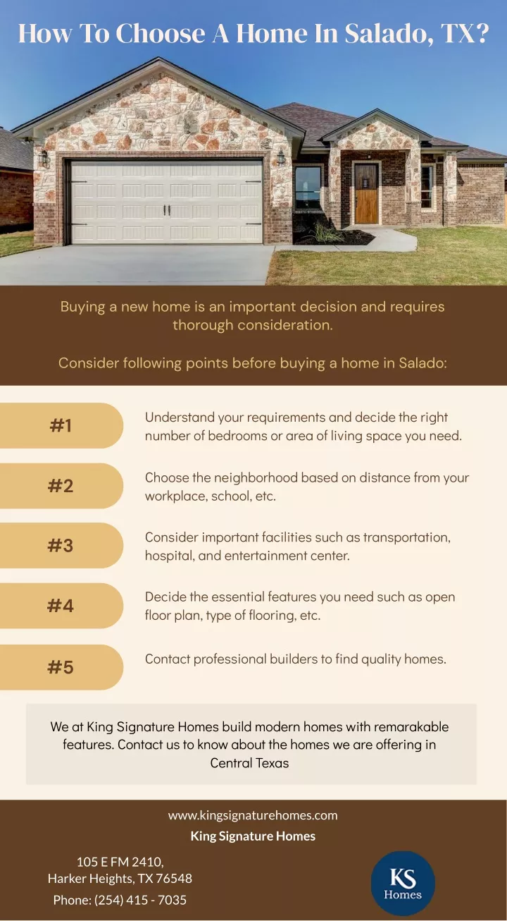 how to choose a home in salado tx