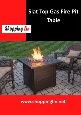 Slat Top Gas Fire pit table