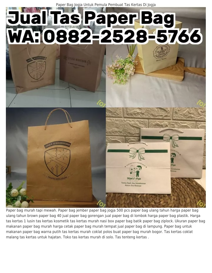 paper bag jogja untuk pemula pembuat tas kertas