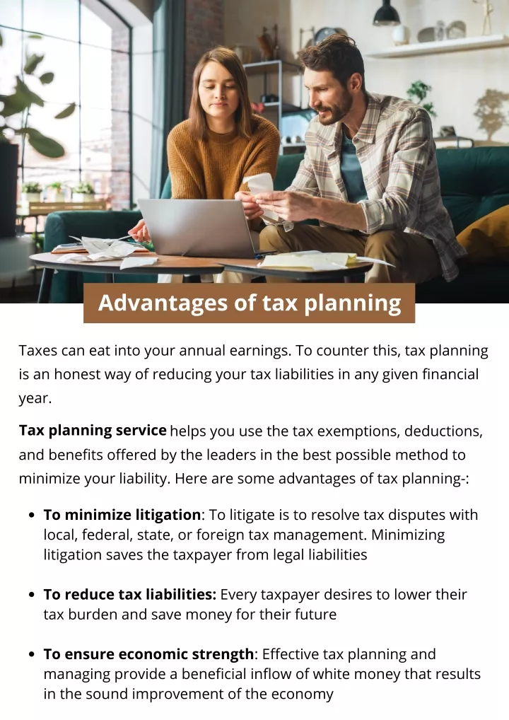 advantages of tax planning