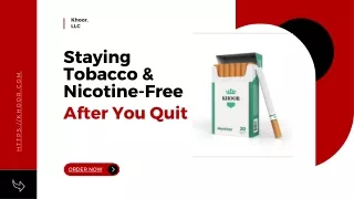 Staying Tobacco & Nicotine-Free After You Quit