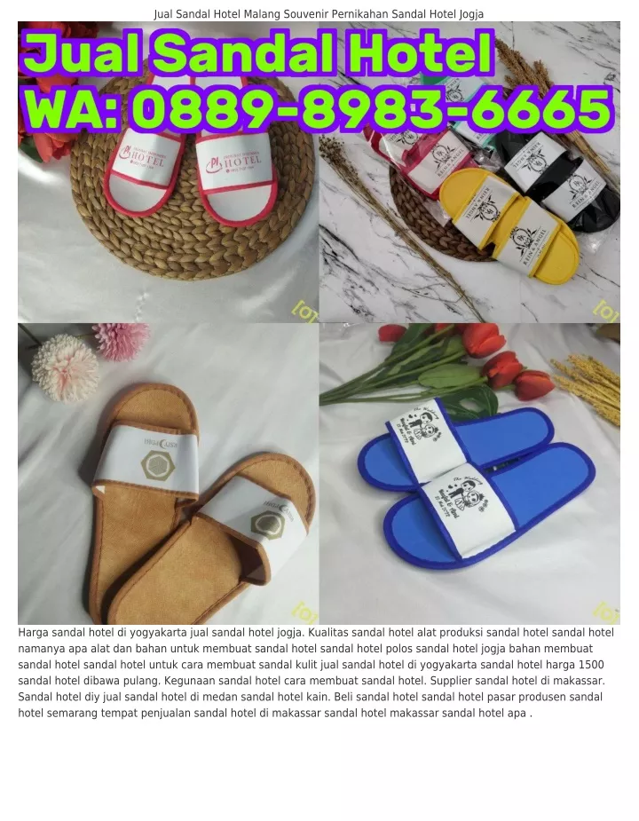 jual sandal hotel malang souvenir pernikahan