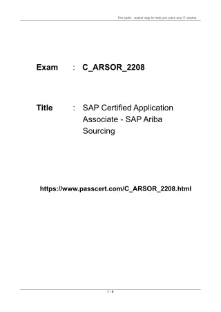 SAP Ariba Sourcing C_ARSOR_2208 Dumps