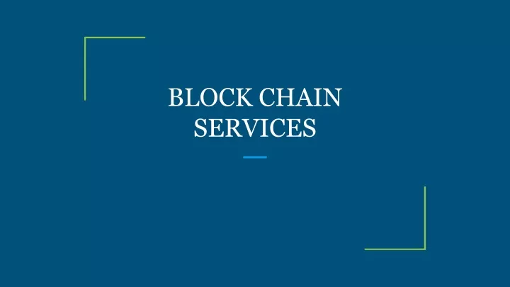 block chain services