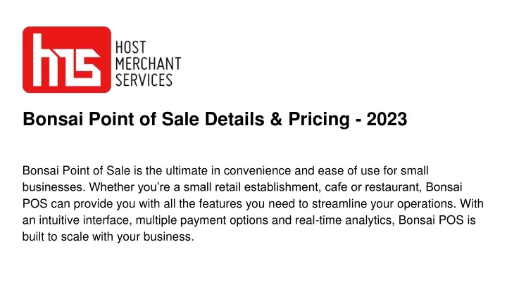 bonsai point of sale details pricing 2023
