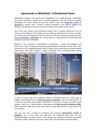 Apartments in Whitefield - A Residential Haven.docx