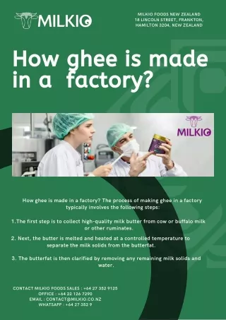 How ghee is made in a factory?