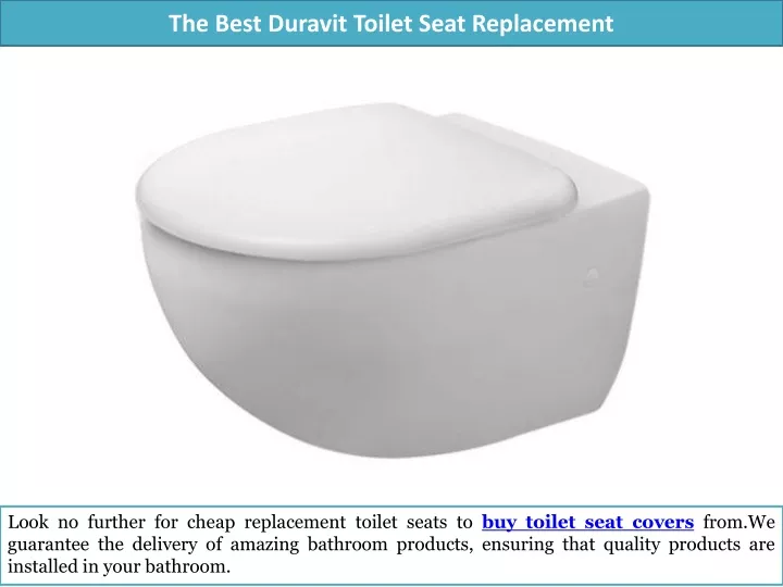 the best duravit toilet seat replacement