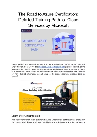 The Road to Azure Certification_ Detailed Training Path for Cloud Services by Microsoft