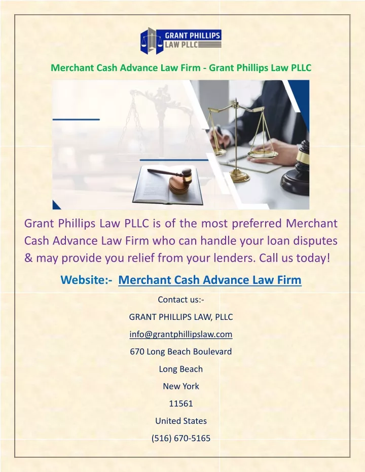merchant cash advance law firm grant phillips
