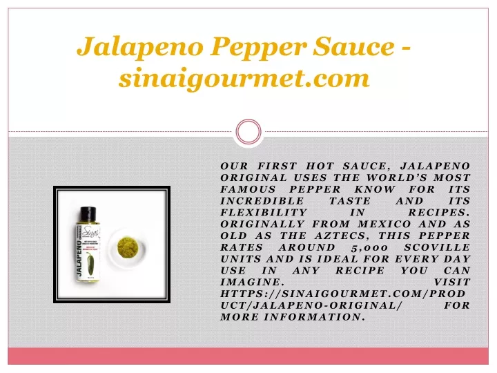jalapeno pepper sauce sinaigourmet com