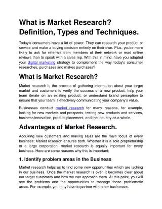 What is Market Research PPt