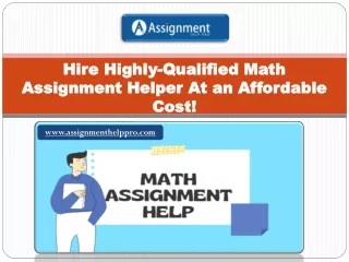 hire highly qualified math assignment helper