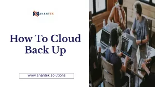 How To Cloud Back Up