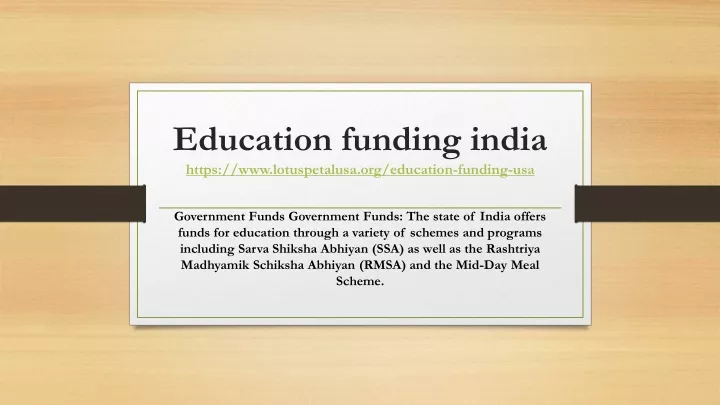 e ducation funding india https www lotuspetalusa org education funding usa