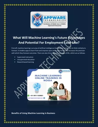 what will machine learning s future advantages