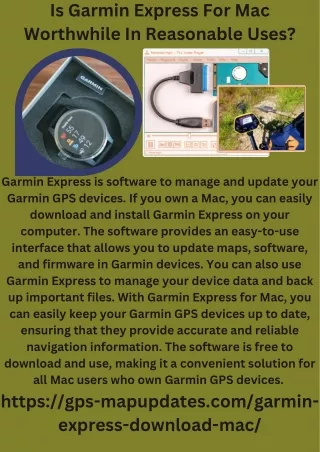 Is Garmin Express For Mac Worthwhile In Reasonable Uses