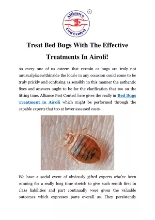 treat bed bugs with the effective