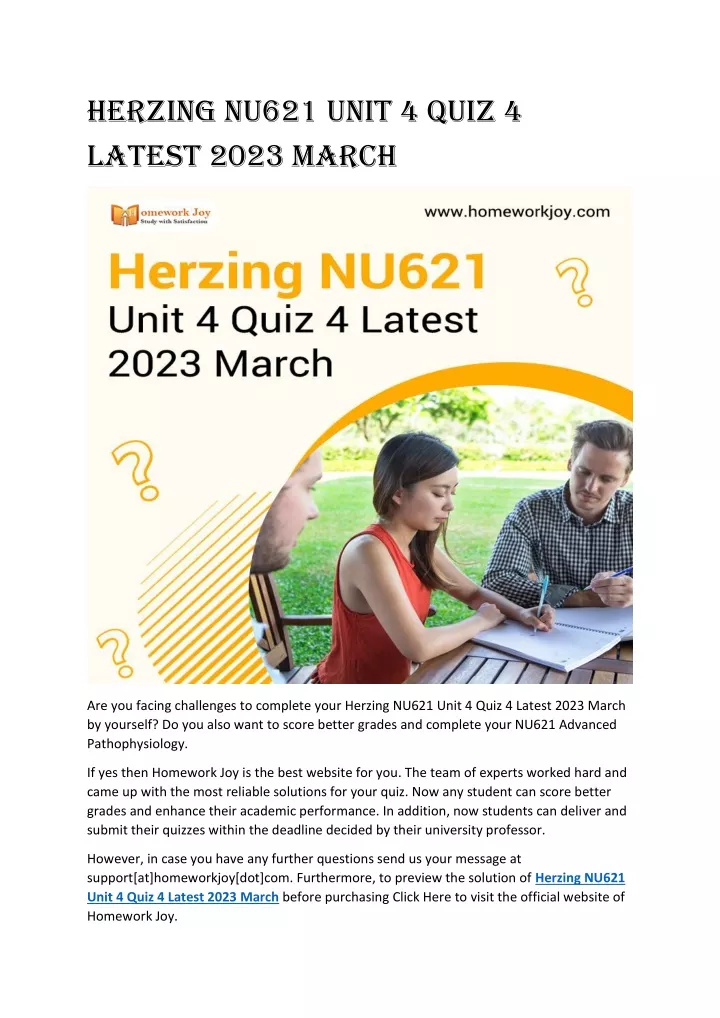 herzing nu621 unit 4 quiz 4 latest 2023 march