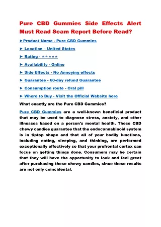 pure cbd gummies