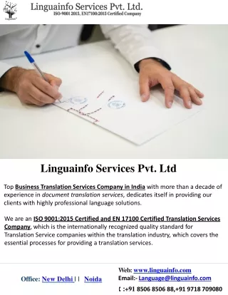Translation Company In India And Worldwide | Linguainfo