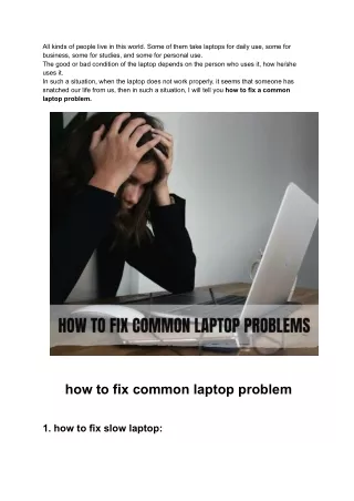 How to Fix Common Laptop Problems at Home_ Repair Made Easy