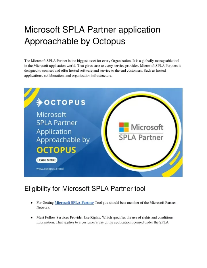 microsoft spla partner application approachable