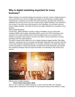 Why is digital marketing important for every business
