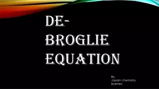 de-Broglie equation
