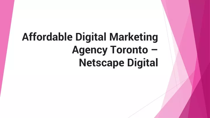 affordable digital marketing agency toronto netscape digital